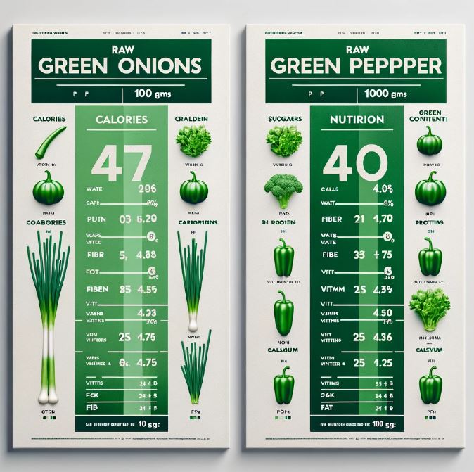 Healthy Greens Face-Off: Green Onions vs. Green Pepper