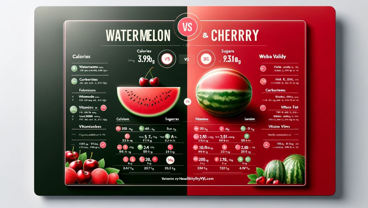 Sweet and Healthy Showdown: Watermelon vs. Cherry